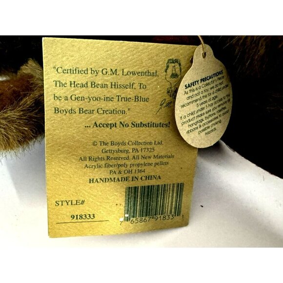 Boyds Bears Madeline Willoughby & Waldo Bearsworth Retired Golden Plush Posable - Picture 11 of 16